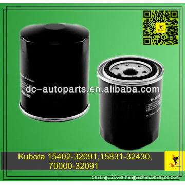 15402-32091,15831-32430,70000-32091 Para Kubota Excavadoras y excavadoras Filtro de aceite, Tractores W / Kubota Engine